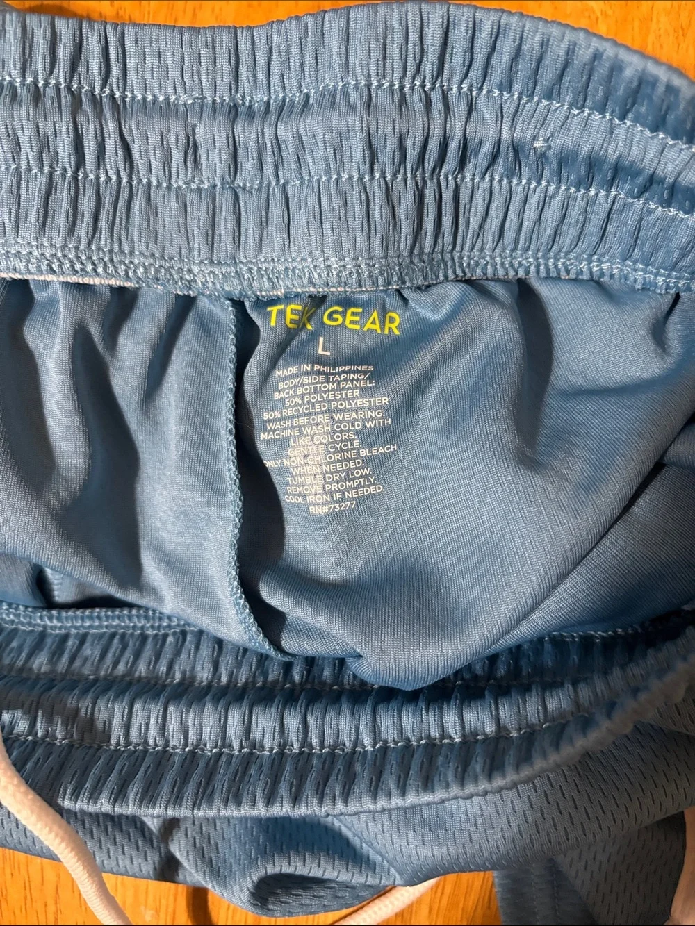 Trek Gear Men’s Blue Athletic Shorts with White Trim